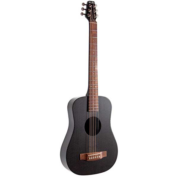 KLOS Black Carbon Fiber Travel Acoustic Guitar