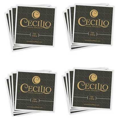 Cecilio 4 Packs of Stainless Steel Violin Strings