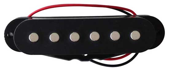 Example of a single coil guitar pickup