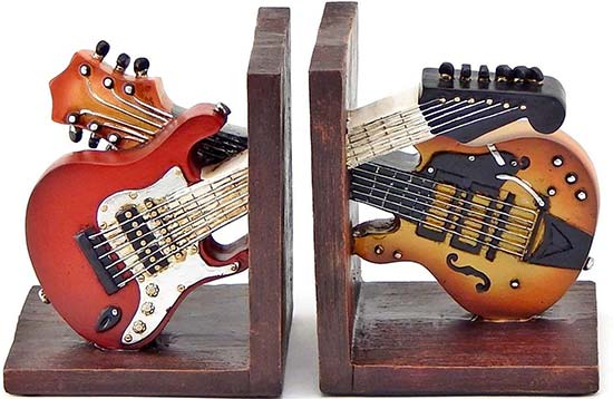 Bookends Vintage Guitar Music Books Holder