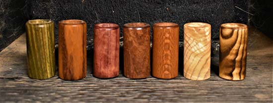 Hickory Rooted Design Hardwood Guitar Bottleneck Slides