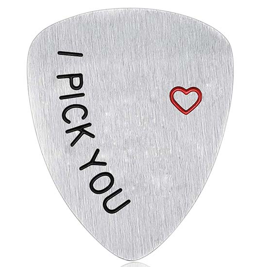 KENYG Musical Instruments Accessories Id Pick You Every Time Guitar Pick Lover Couple Valentines Christmas Gifts