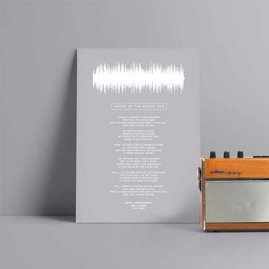 Lyrics Sound Wave Poster