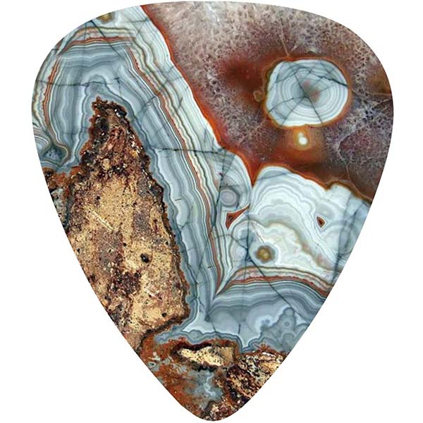 example of a stone guitar pick