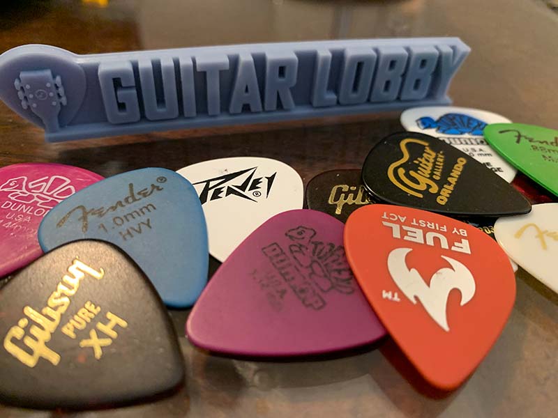 group of different types of guitar picks