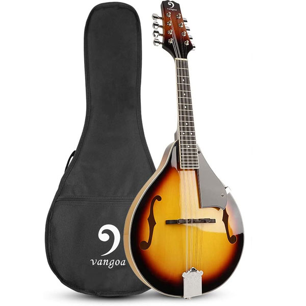 Vangoa A-Style Mandolin Musical Instrument Sunburst, 8 String Acoustic Mandolin
