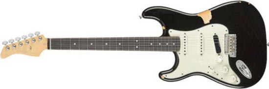 Black Fender Stratocaster LH MOD