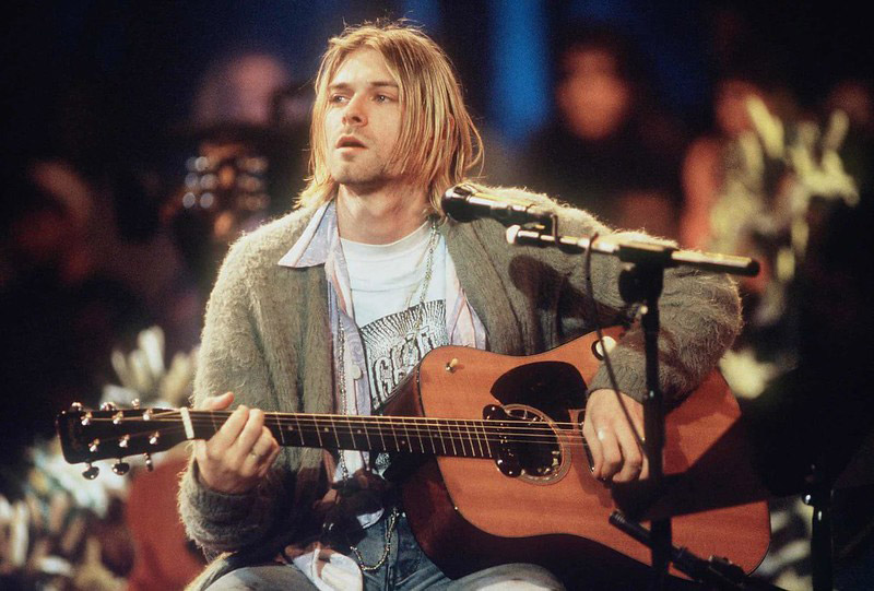 Kurt Cobain Playing the Guitar