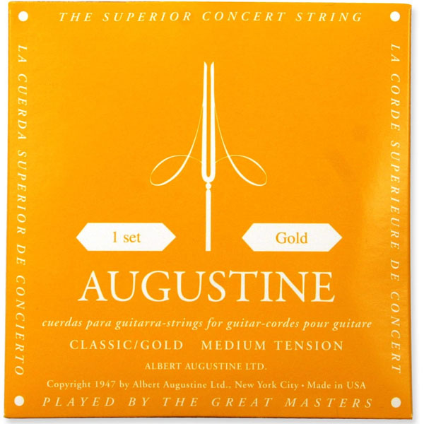 Augustine AUGGOLDSET Classic/Gold Nylon Classical Guitar Strings