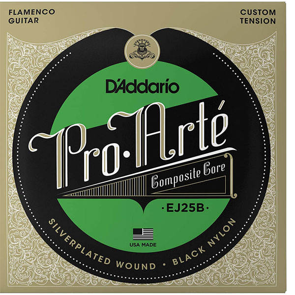 D'Addario EJ25B Pro-Arte Black Nylon Composite