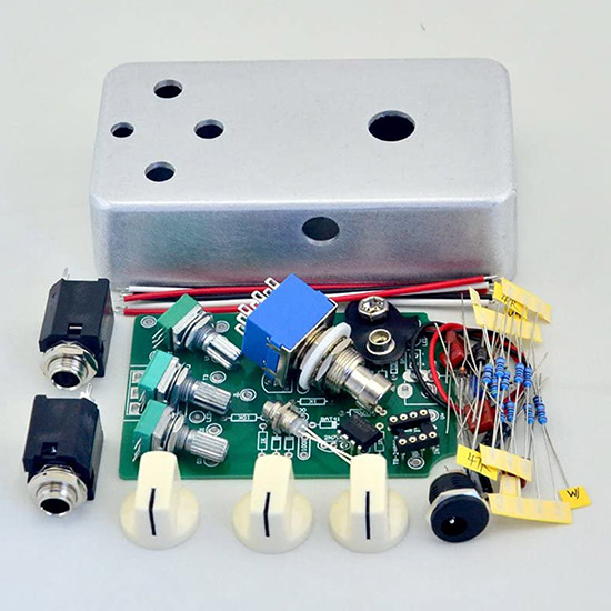 DIY Overdrive Pedal Kit 1590B Hammond Style Aluminum Box