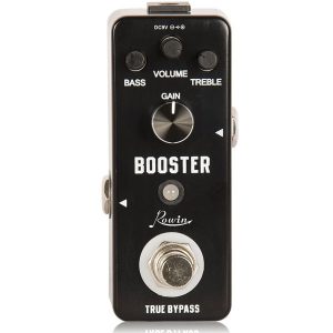 Boost Pedal for Electric Guitar and Bass, Mini Clean Booster Pedal, True  Bypass, More or Less 14dB Change for Frequencies Under 250Hz or Above 1KHz