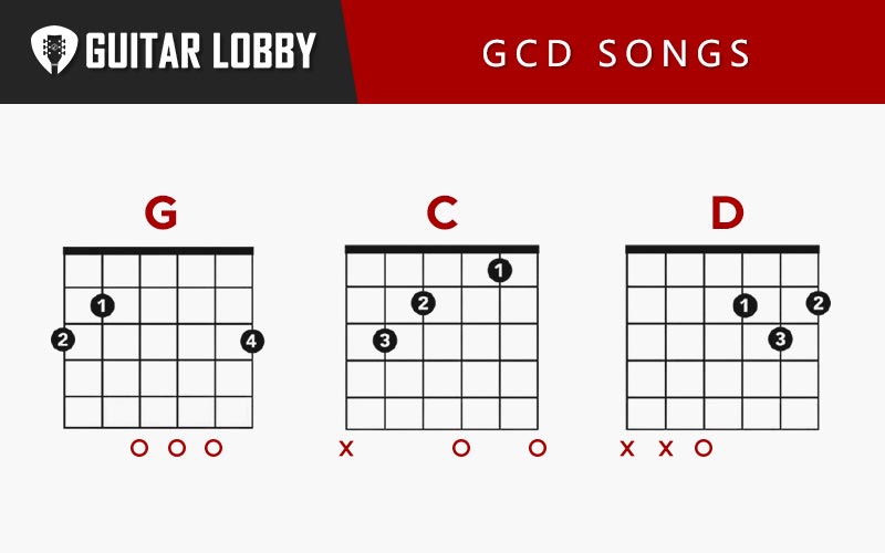 Vandt Erhverv varme 57 Songs With GCD Chords (2023 With Lesson Videos) - Guitar Lobby