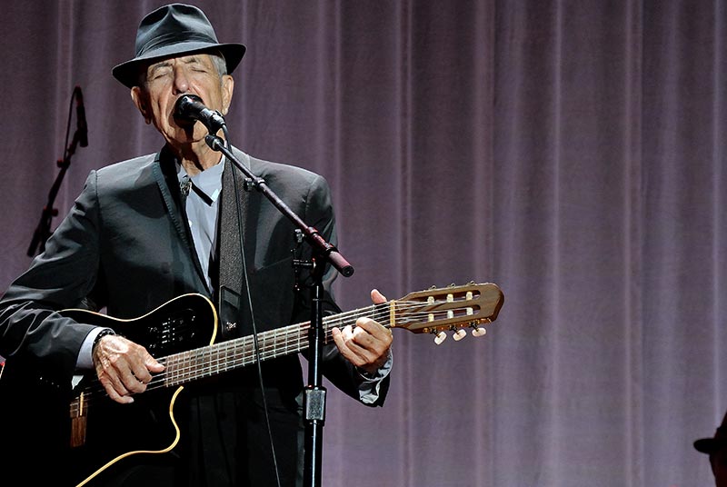 Leonard Cohen Playing Guitar