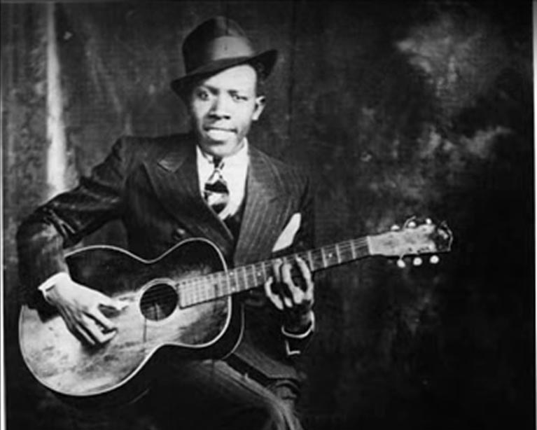 Robert Johnson Playing Guitar