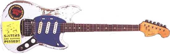 White Fender Mustang