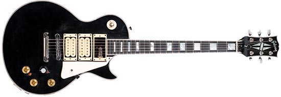 Miniature Guitar Ace Frehley KISS Black Les Paul & Strap 