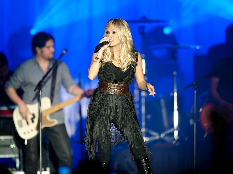 Female Country Singer Carrie Underwood Performing Live