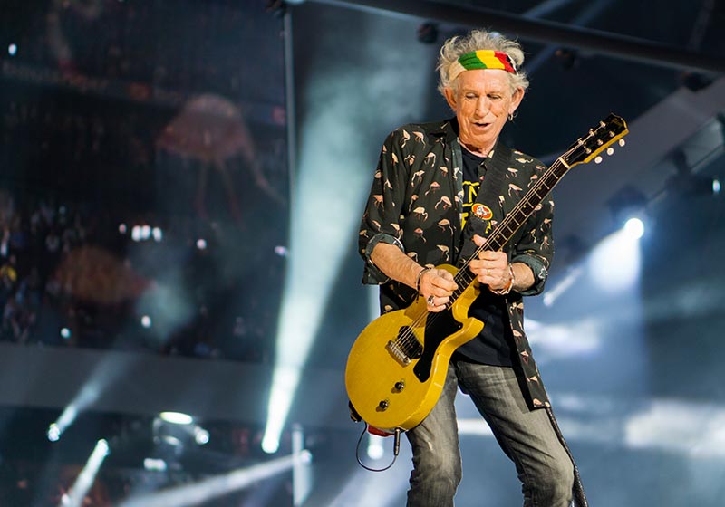 Keith Richards Playing Guitar Live