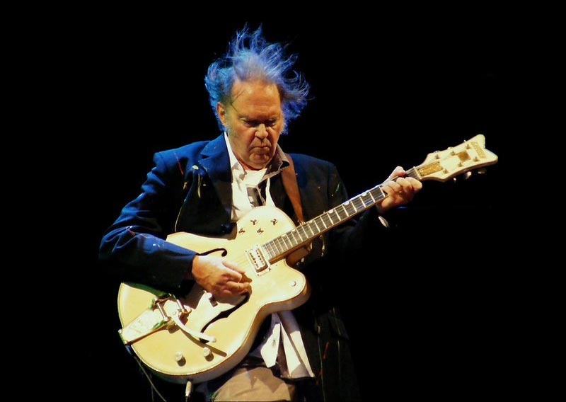 Neil Young Playing Guitar
