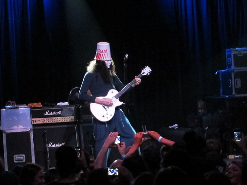 Buckethead Playing Guitar