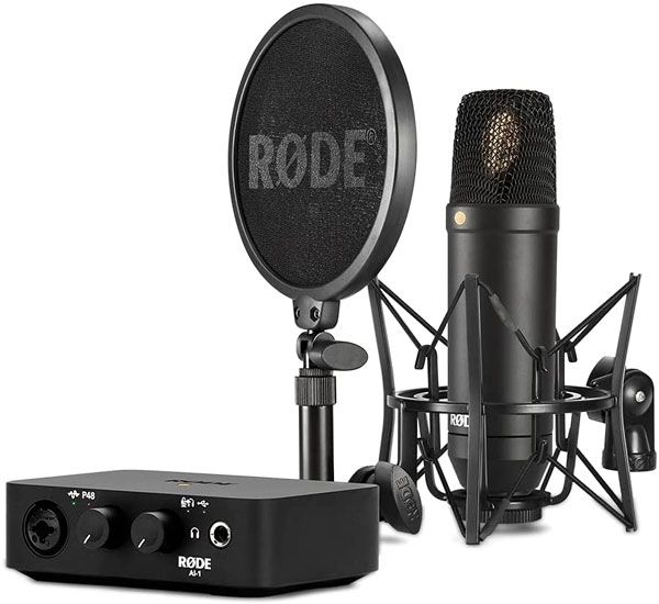 Rode Complete Studio Kit with NT1 Microphone and AI-1 Audio Interface