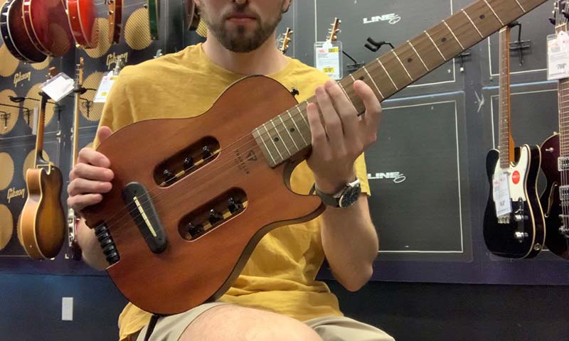 Chris Schiebel reviewing a Traveler Guitar Mark III