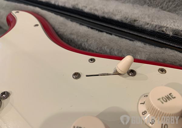 Stratocaster Pickup Selector Switch of an Electric Guitar