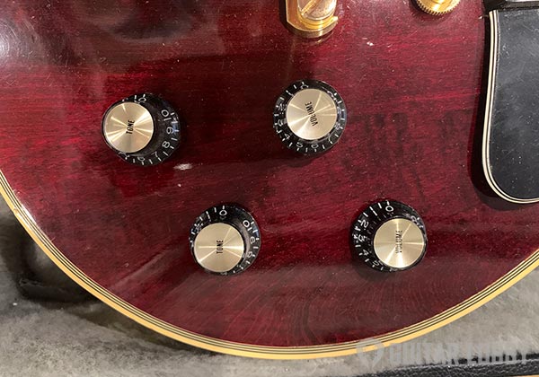 Volume and Tone Controls of an Electric Guitar Les Paul Style
