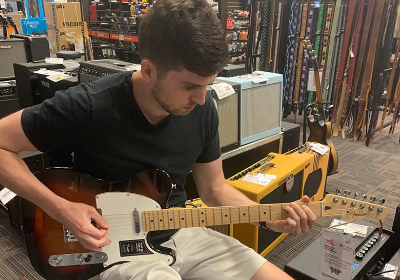 Chris Schiebel playing Fender Player Series Telecaster