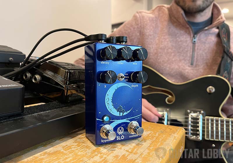 Walrus Audio Slo Multi-Texture reverb pedal being tested by Chris Schiebel