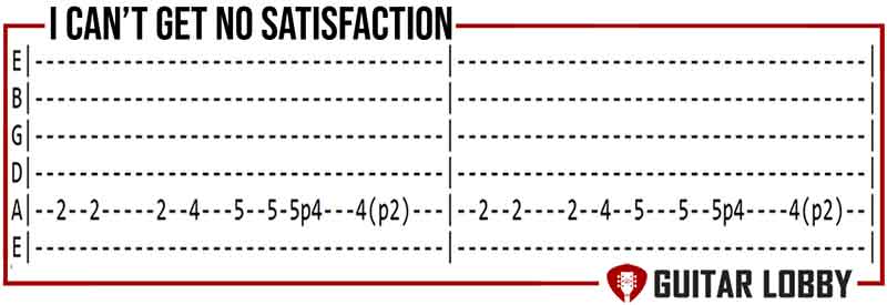 Intro riff tabs for I cant Get No Satisfaction