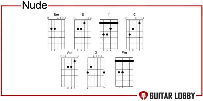 Nude guitar chords by Radiohead