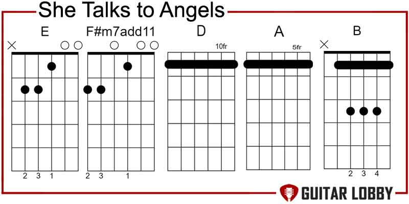 She Talks to Angels guitar chords by The Black Crowes