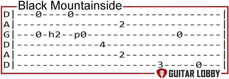 Black Mountainside by Led Zeppelin guitar chords