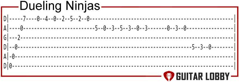 Dueling Ninjas by Trace Bundy guitar chords