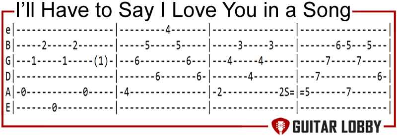 I’ll Have to Say I Love You in a Song guitar chords by Jim Croce