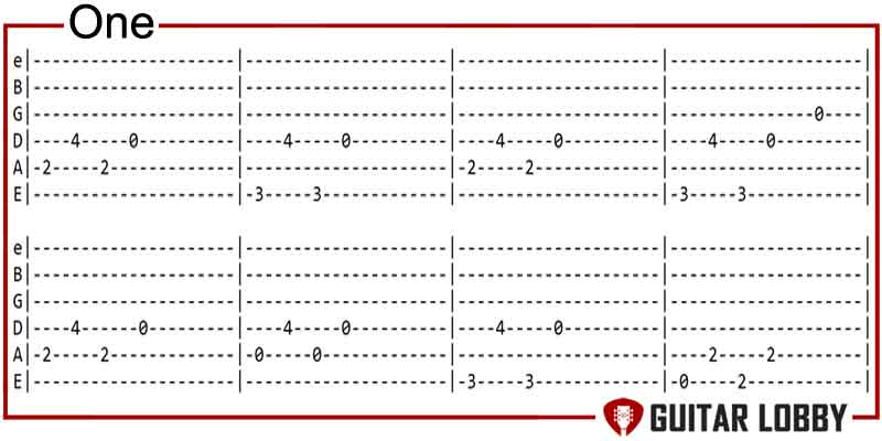 One by Metallica guitar chords