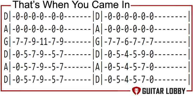 That’s When You Came In by Steel Panther guitar chords