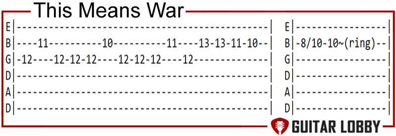 This Means War by Avenged Sevenfold guitar chords