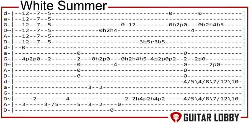 White Summer by Led Zeppelin guitar chords