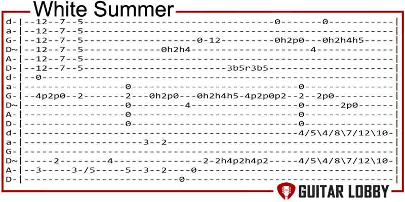 White Summer by Led Zeppelin guitar chords