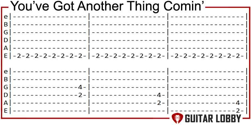 You’ve Got Another Thing Comin’ By Judas Priest guitar chords
