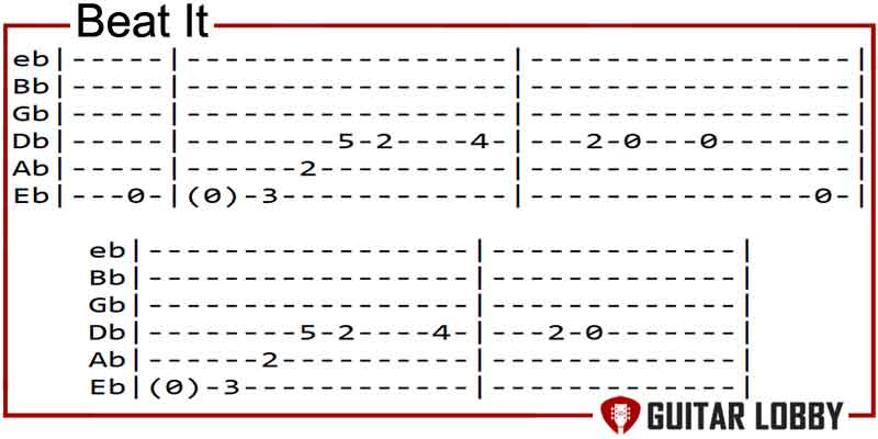 Beat It by Michael Jackson guitar riff