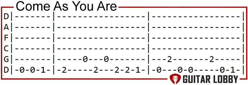 Come As You Are by Nirvana guitar riff