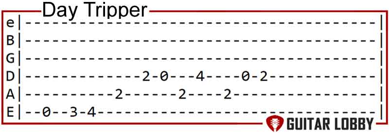 Day Tripper by The Beatles guitar riff