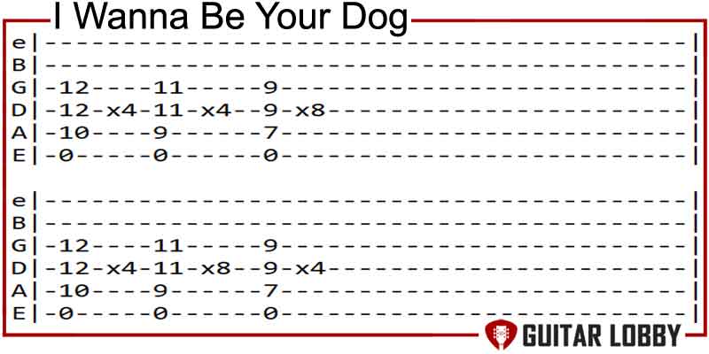 I Wanna Be Your Dog by Iggy and the Stooges guitar riff