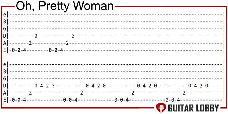 Oh, Pretty Woman by Roy Orbison guitar riff