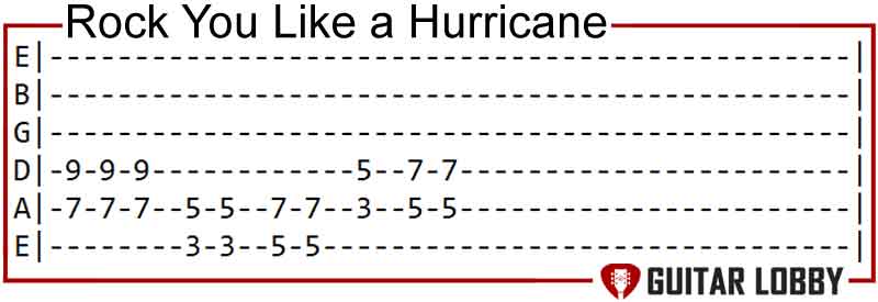 Rock You Like a Hurricane by Scorpions guitar riff