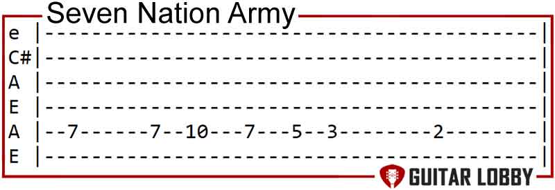 Seven Nation Army by The White Stripes guitar riff